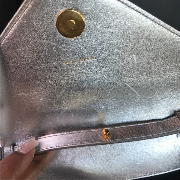 “SOLD” YSL Envelope Chain Bag Gold & Silver - Picture 8 of 15